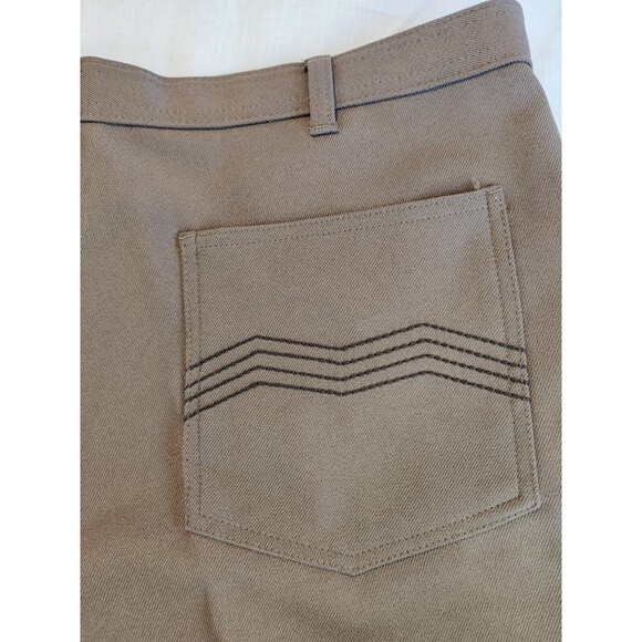 Vintage John Blair Pants Men's 40M Brown Slacks Polyester Western Stitch Pocket - Picture 9 of 12